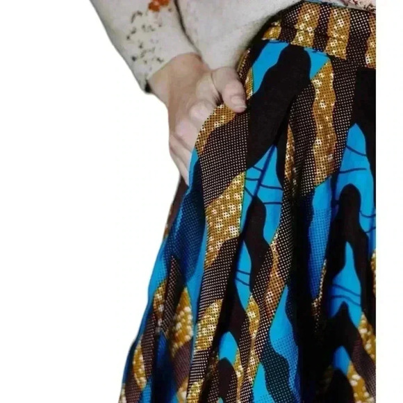 Francis + Benedict Art Deco Pop Art Abstract Print Maxi Skirt Size S - Picture 3 of 7